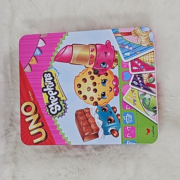 Shopkins UNO Card Game w/ Collector's Tin Mattel Cardinal 2015 - Picture 2 of 5